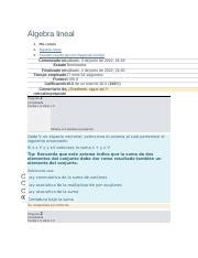 Lgebra Lineal Examen Segunda Vuelta Semana Cuatro Docx Lgebra