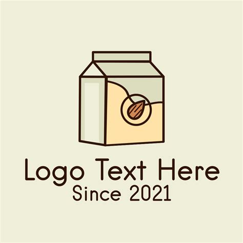 Almond Milk Box Logo Brandcrowd Logo Maker