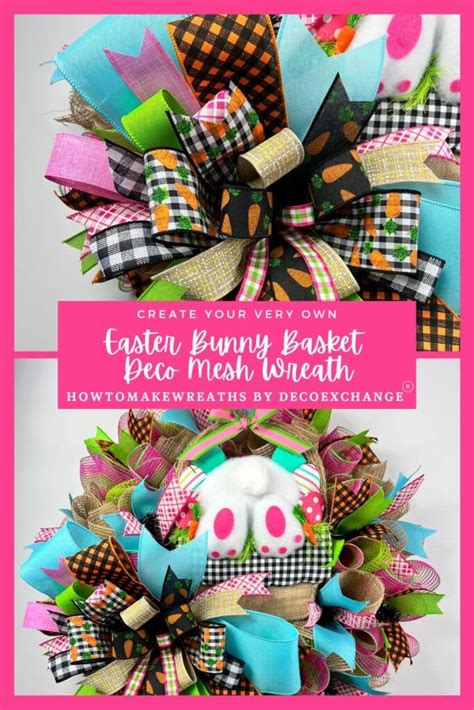 Deco Mesh Easter Bunny Wreath