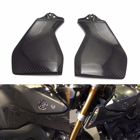 Mt Fz Real Carbon Fiber Gas Tank Side Cover Trim Fairing For