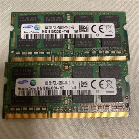 Samsung Ddr3l 1600 2rx8 Pc3l 12800s 8gbx2枚セット 16gb8gb｜売買されたオークション情報