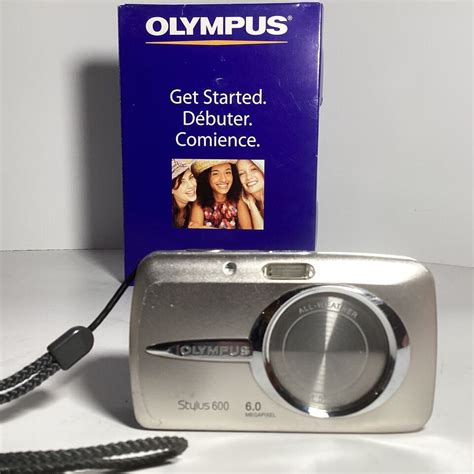 Olympus Stylus 600 Digital Camera 60mp Bundle Silver Tested Working