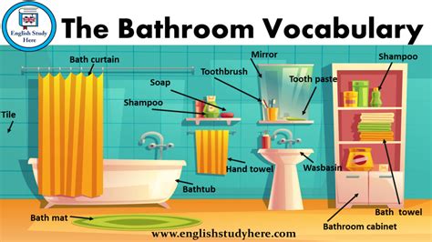 The Bathroom Vocabulary English Study Here