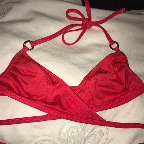 Victorias Secret Red Bikini Large L Gem