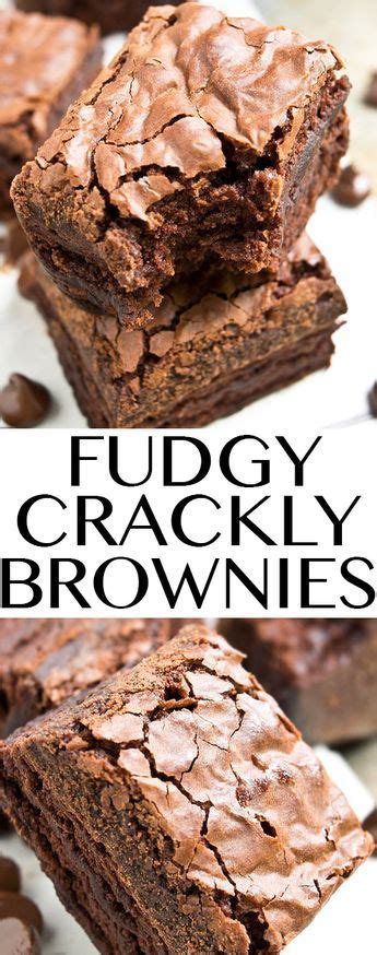 Fudgy Brownies With Crackly Crispy Tops Easy Homemade Fudgy Brownie