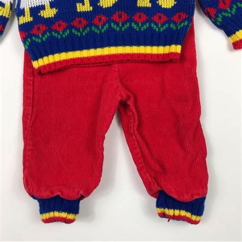 Vintage Matching Sets Vintage Hopscotch 9s Knit Duck Cord Pants