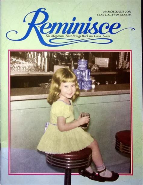 Vintage Reminisce Magazine March April 2001 Us Collectible Nostalgia