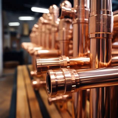 Premium AI Image | Copper pipes in plumbing