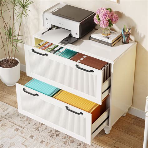 Buy Tribesigns Drawer File Cabinet White Wood Lateral Filing Cabinet