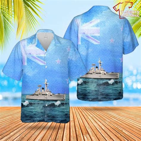 Royal New Zealand Navy Rnzn Hmnzs Waikato F55 Leander Class Frigate Aloha Hawaiian Shirt T