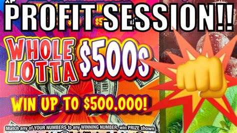 WHOLE LOTTA 500S FLORIDA LOTTERY SCRATCH OFF TICKET PROFIT SESSION