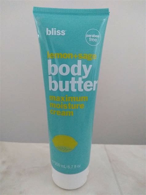 Bliss Lemon Sage Body Butter Maximum Moisture Cream Fl Oz Ml