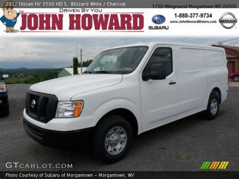 Blizzard White 2012 Nissan Nv 3500 Hd S Charcoal Interior