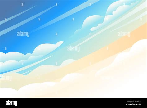 Dawn sky with clounds background daytime vector wide horizontal ...