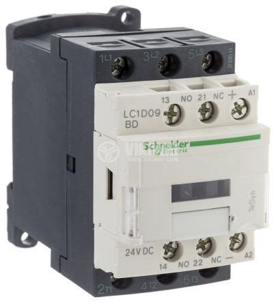 Контактор трифазен LC1D09BD бобина 24V 3NO 9A vikiwat.com
