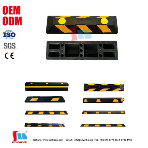 Traffic Safety Rubber Road Parking Lot Curb Blocks Wheel Stop Rubber