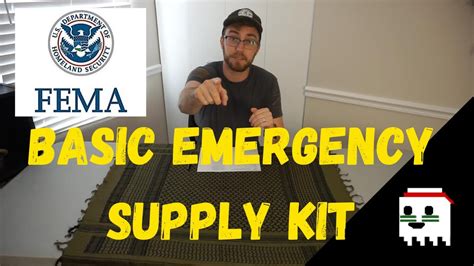 Basic Emergency Supply Kit Following The Fema Checklist Pt I Youtube