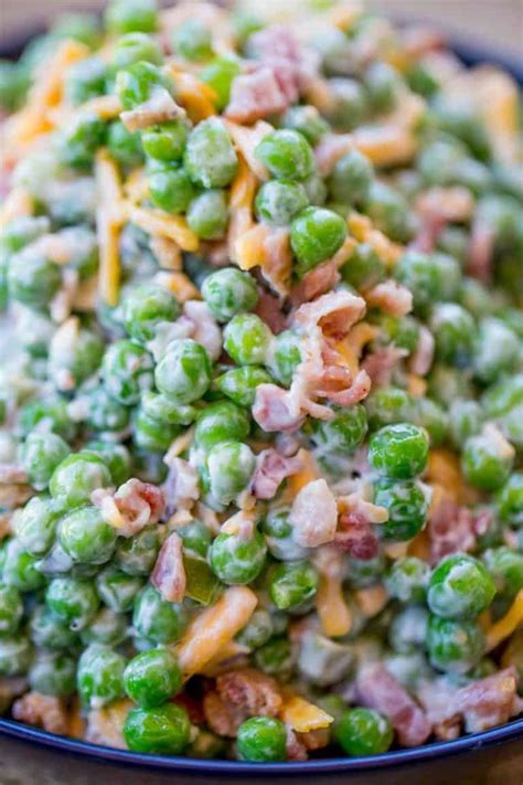 Creamy Bacon Pea Salad Recipe VIDEO Dinner Then Dessert