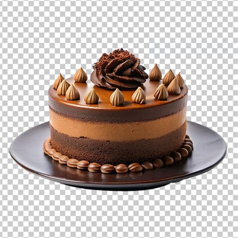 Premium PSD Cake Poured With Chocolate And Decorated With Different