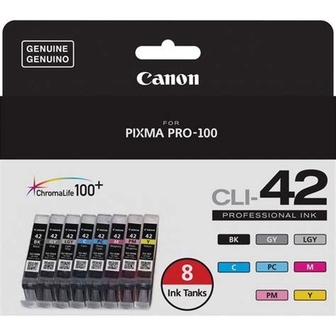 Canon Cli 42 Eight Color Ink Tank Pack 6384b007 Bandh Photo Video