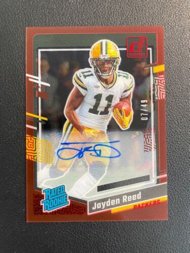 Donruss Clearly Jayden Reed Rc Rated Rookie Red Auto Bjjy Ebay