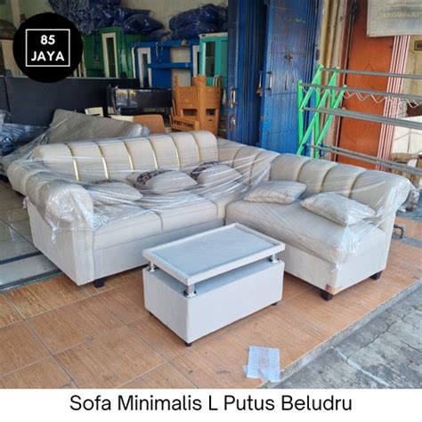 Jual Free Ongkir Sofa Minimalis L Putus Beludru Murah Kab Bekasi