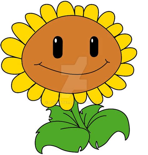 How To Draw Plants Vs Zombies Sunflower By A Watt89 On Deviantart