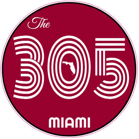 The 305 Miami Circle Sticker Us Custom Stickers