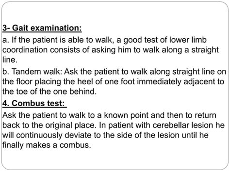 Cerebellar examination