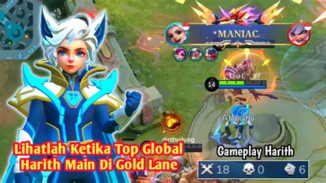 Gameplay Harith Gold Lane Melawan Popol Kupa Harith Top Global YouTube