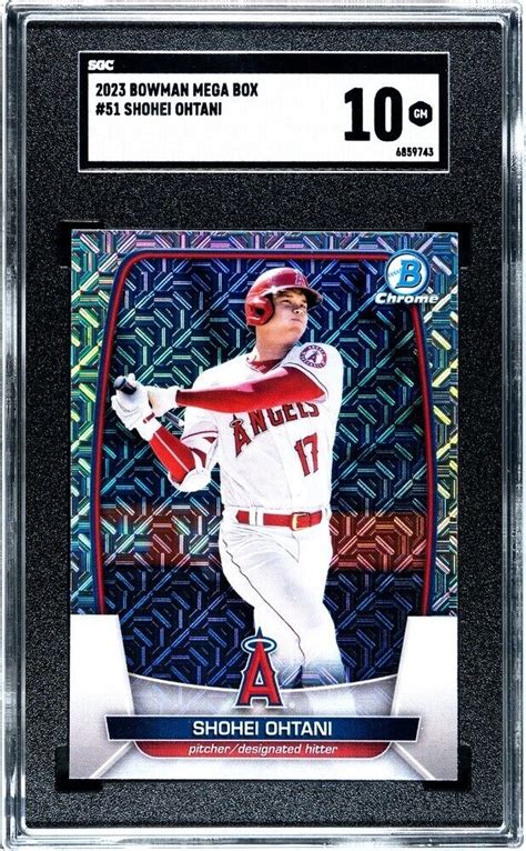 Bowman Chrome Mega Box Refractor Shohei Ohtani Sgc Gem Mint Ebay