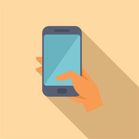 Hand Holding Smartphone Touching Screen 47040239 Vector Art At Vecteezy