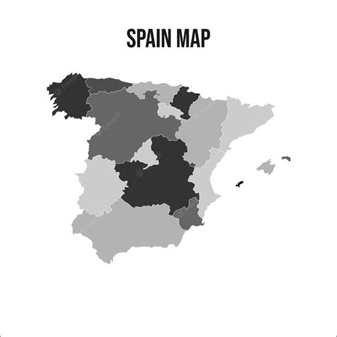 Premium Vector Spain Map Vector Spain Map With Territory Line Vector