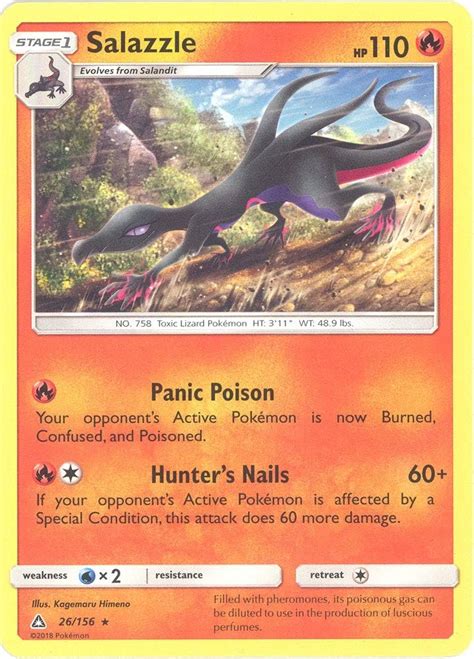 Pokemon Salazzle 26 156 Raro Sol Y Luna Ultra Prism Amazon