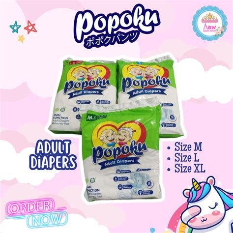 Jual POPOKU Popok Dewasa Adult Diapers Tipe Perekat Isi 2 Pcs