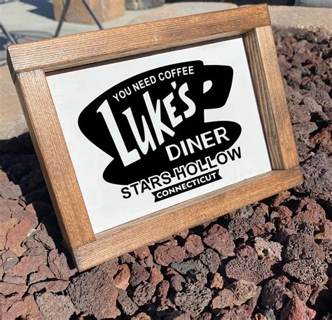 Lukes Diner Sign/wood/decor/tiered Tray/shelf/decor/coffee - Etsy