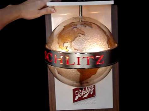 Rare Working Schlitz Globe Beer Sign Working Light Youtube