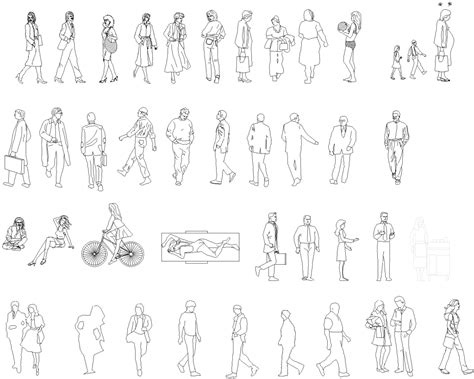 people in autocad - CADBlocks Hub for Industrial Design