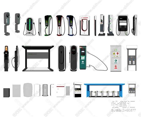 现代充电桩su模型 铅笔汇 高品质su模型交流分享平台