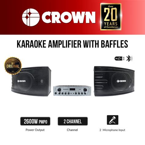 Crown BFA 826 Karaoke Amplifier With Baffles Shopee Philippines