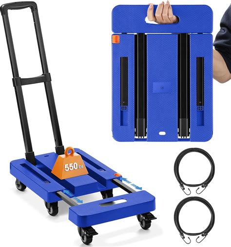 Folding Hand Truck 550 Lbs Dolly Cart Heavy Duty Hand Cart Luggage