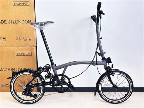 Brompton P Line Urban Storm Grey Metallic High Handlebar Singapore