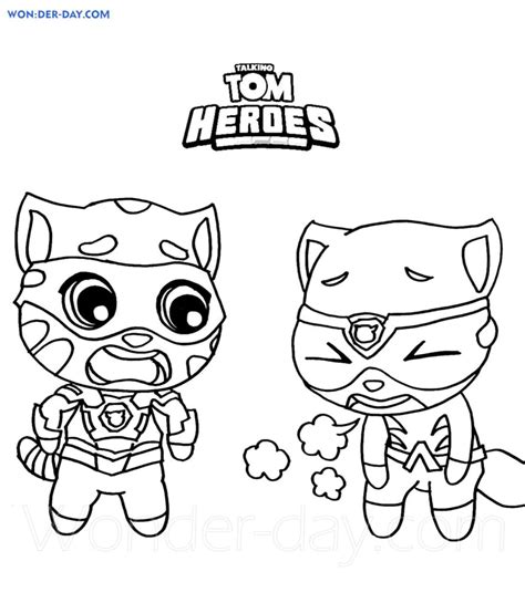 Talking Tom Heroes Coloring Pages