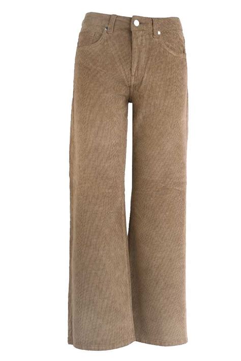 Pantalone Palazzo Velluto 1000 Righe Tinto Capo