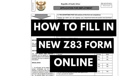 HOW TO FILL IN NEW APPROVED Z83 FORM 2023 YouTube