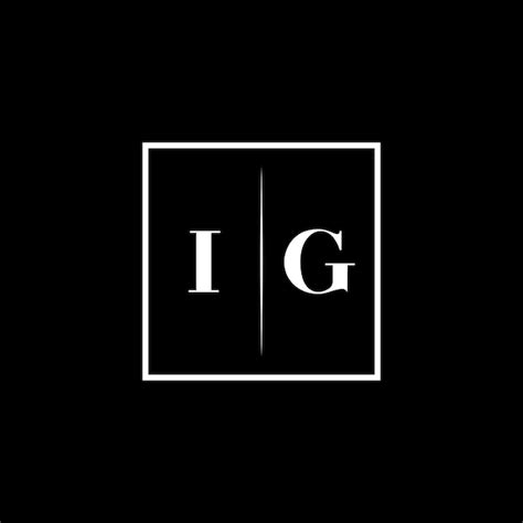 Premium Vector Ig Minimalist Typography Logo