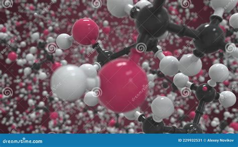 Isopropyl Alcohol Molecule Scientific Molecular Model Looping 3d