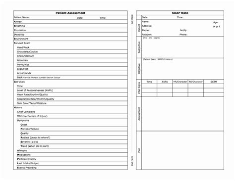 Pediatric Soap Note Template