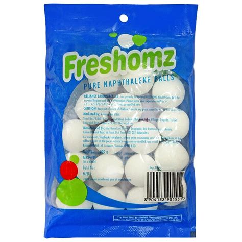 Round White Freshomz Pure Naphthalene Balls For Cupboard Packaging