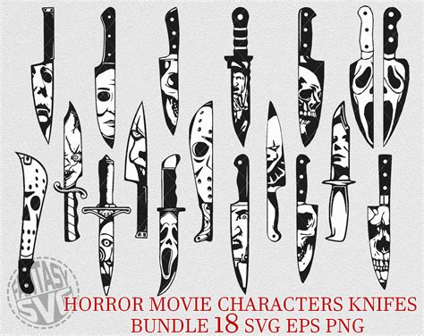 Horror Movie Characters Knives Chucky Michael Myers Jason Etsy Canada